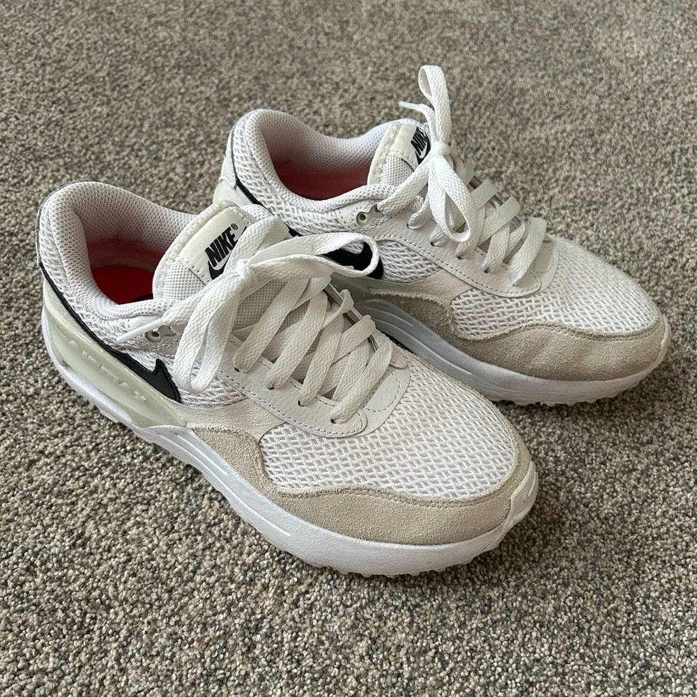 Nike White and Tan Women's Sneakers